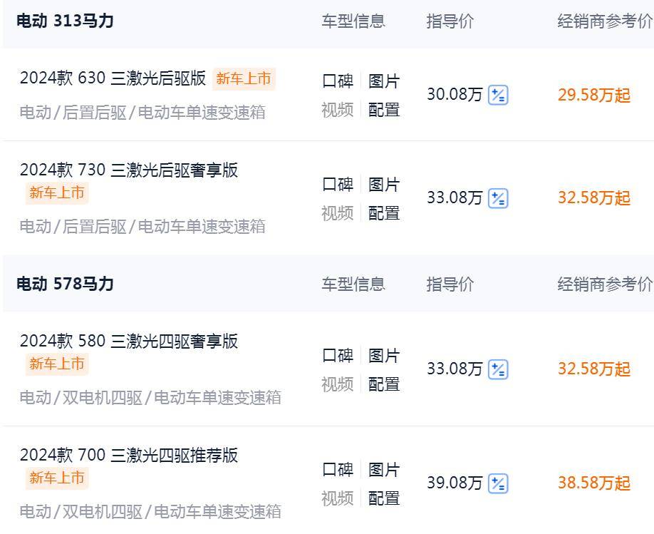 放棄ES6!730公里續(xù)航3.98秒破百,華為高階智駕標(biāo)配3個(gè)激光雷達(dá)