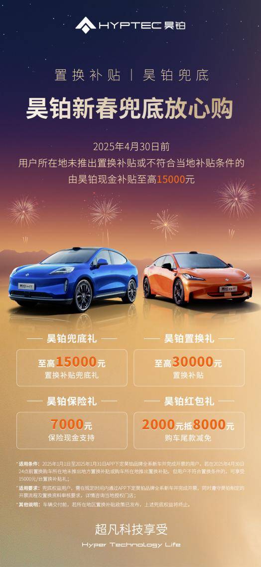 置換補貼有昊鉑先享4.3萬再享1.5萬權(quán)益昊鉑新春兜底放心購