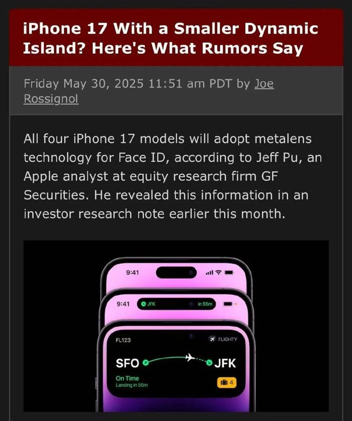 4 款新iPhone 曝光,靈動島全變了?