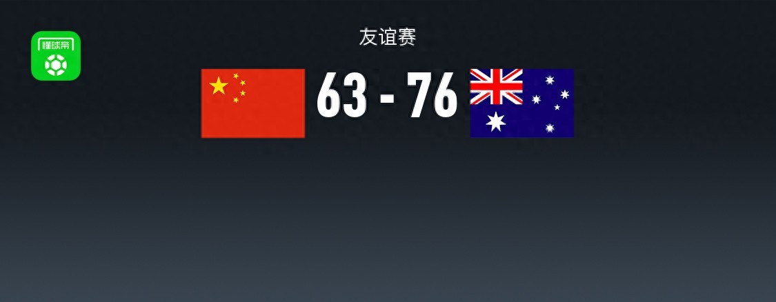 中國女籃63-76澳大利亞女籃