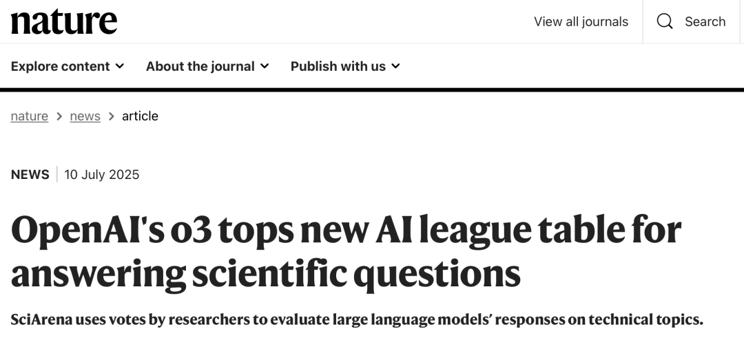 全球首個科研LLM競技場上線!23款頂尖模型火拼:o3奪冠,DeepSeek第四