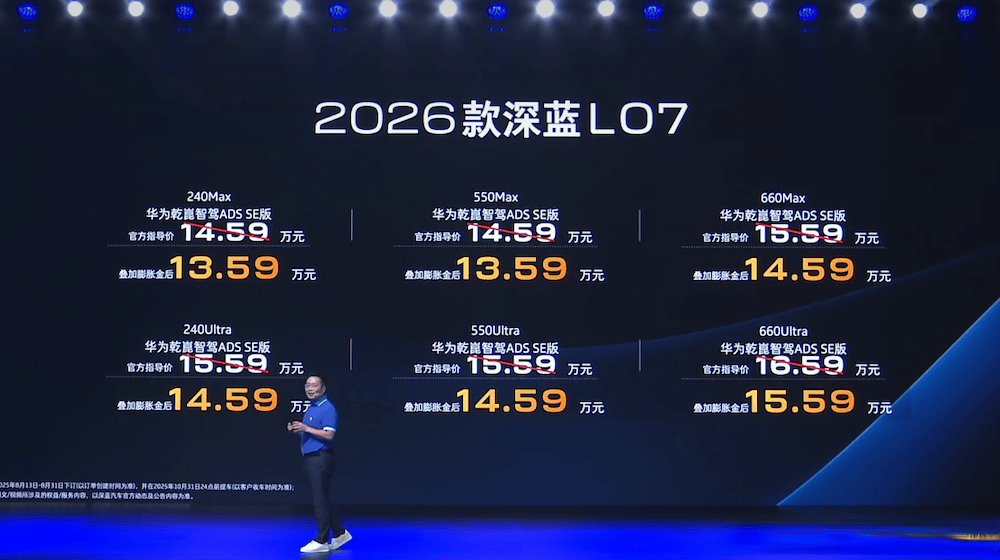 13.59萬(wàn)起!全新長(zhǎng)安深藍(lán)L07上市,標(biāo)配華為智駕