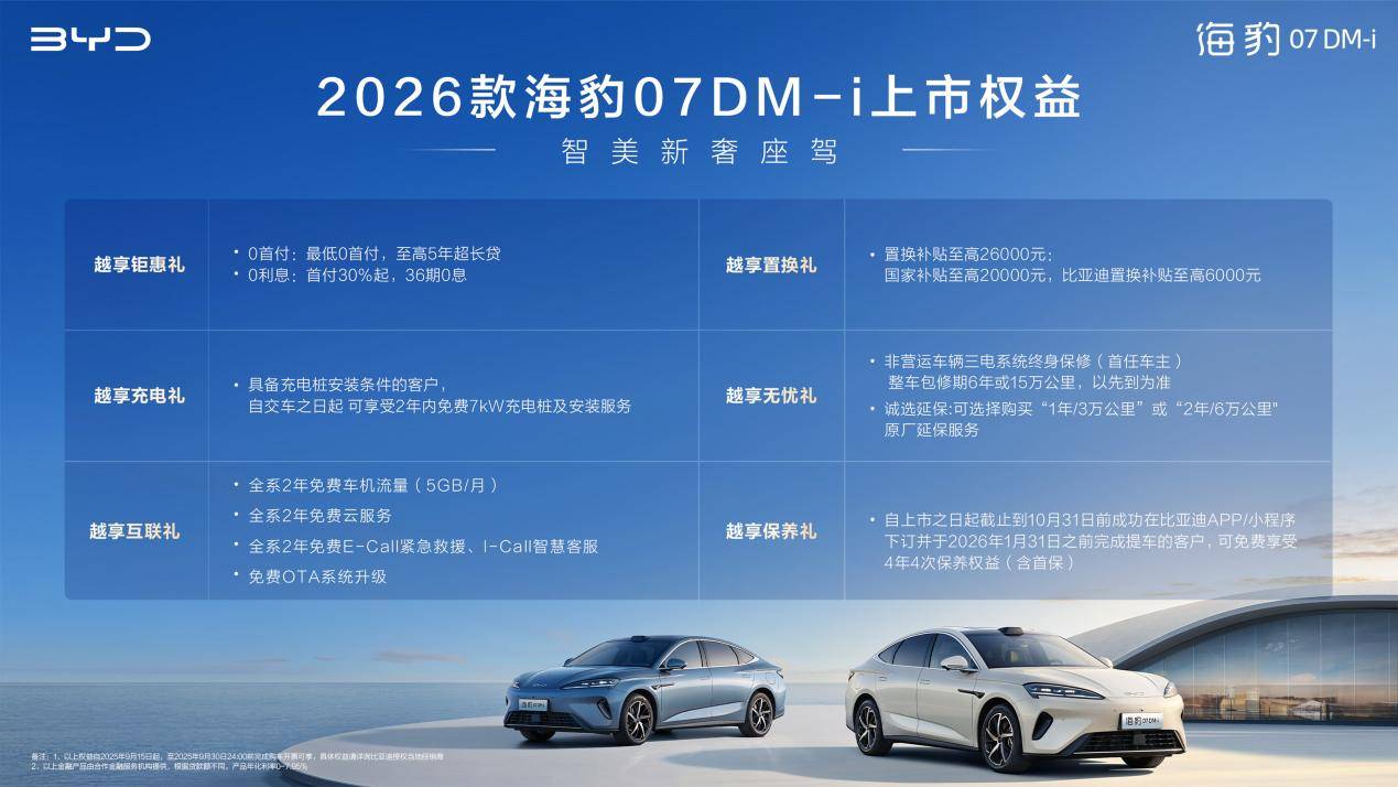 技術平權定義新奢出行,2026款海豹07DM-i上市