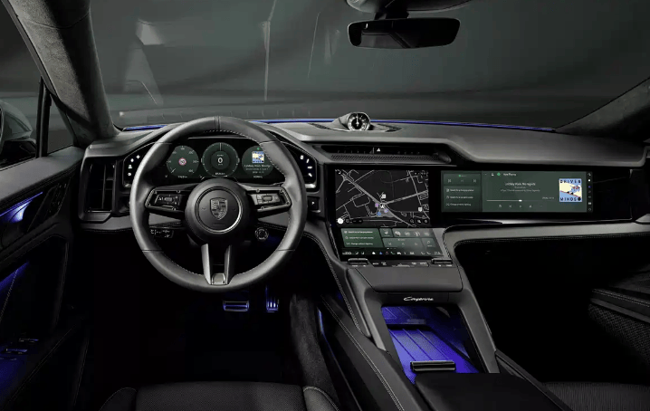 保時捷純電Cayenne內飾最新消息:采用弧形屏幕,配全景天窗