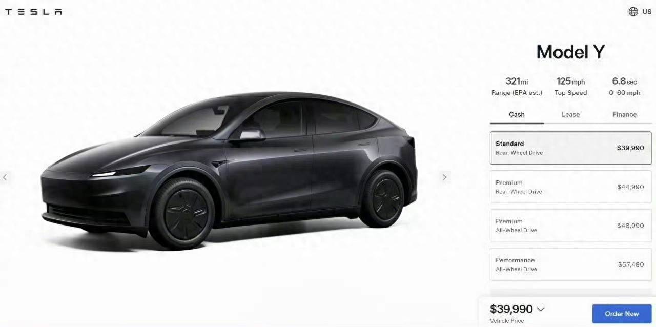 Model 3/Y標(biāo)準(zhǔn)版直降3.9萬,11月交付,不到20萬買特斯拉不是夢